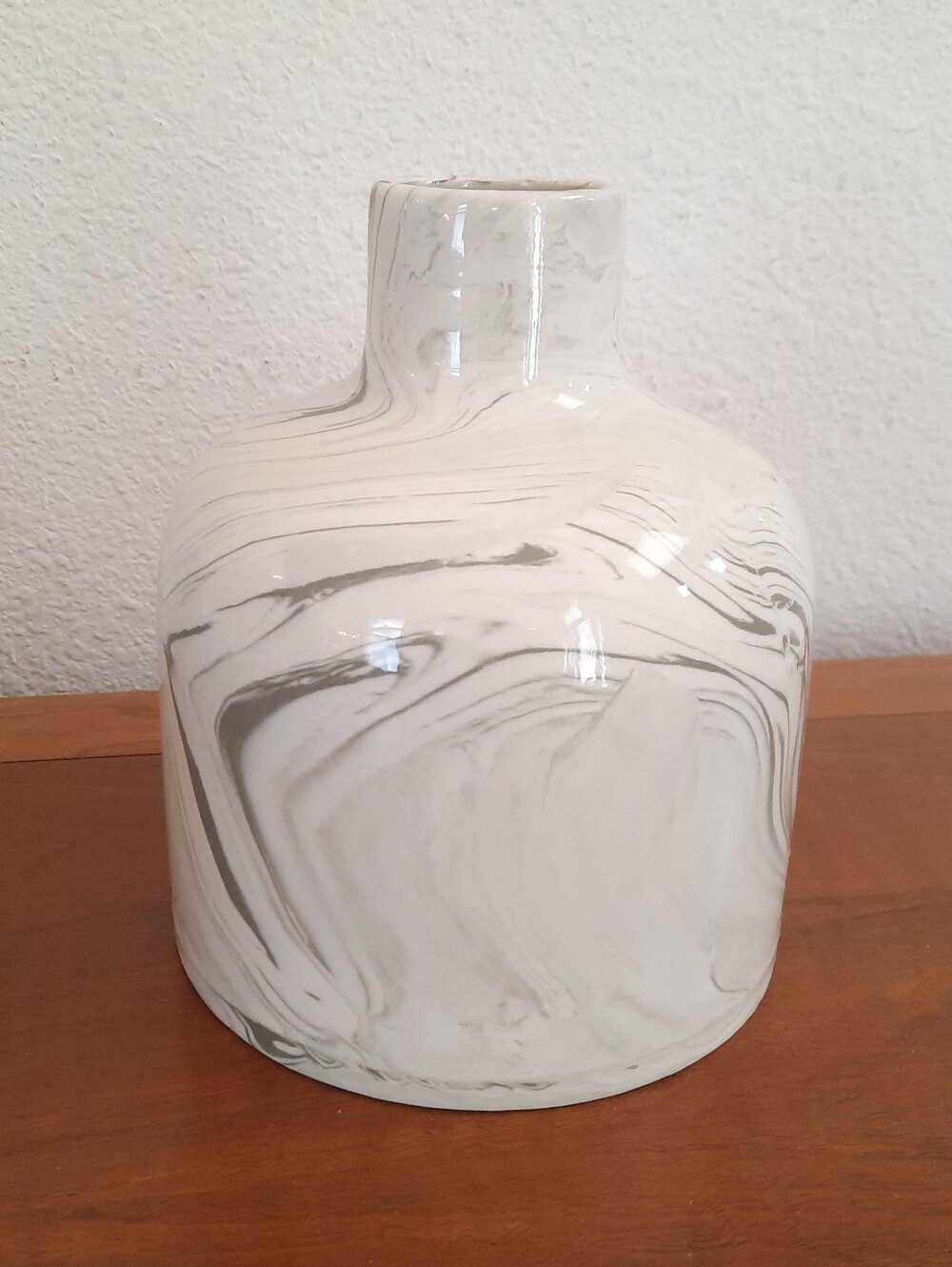 Marbled White Ceramic Decorative Vase